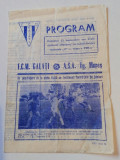 Program meci fotbal FCM GALATI - ASA TARGU MURES (23.09.1981)