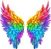 Sticker decorativ, Aripi, Mov, 60 cm, 1303STK-7