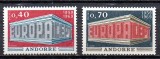 ANDORRA-Franta 1969, EUROPA CEPT, serie neuzata, MNH, Nestampilat