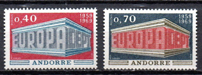 ANDORRA-Franta 1969, EUROPA CEPT, serie neuzata, MNH