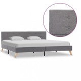 Cumpara ieftin Cadru de pat, gri deschis, 180 x 200 cm, material textil