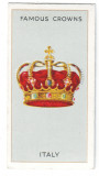 Coroane REGALE ( 16 ) celebre - ITALIA - Regele Victor EMMANUEL II - 68/36 mm, Necirculata, Printata