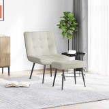 vidaXL Scaun de relaxare cu scaun catifea crem 4012335