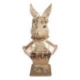 Cumpara ieftin Figurina Iepuras Paste polirasina bej aurie 16x11x31 cm