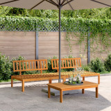 VidaXL Set canapele mijloc paleți de grădină 2 buc. lemn masiv acacia