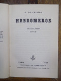 Hebdomeros, Paris 1929