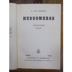 Hebdomeros, Paris 1929