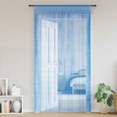 vidaXL Perdele șir 2 buc Albastru deschis 100x250 cm 4102045 foto