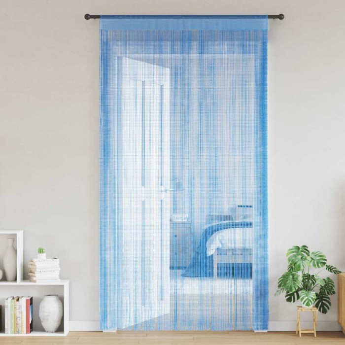 vidaXL Perdele șir 2 buc Albastru deschis 100x250 cm 4102045