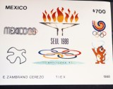 Mexic 1988 Sport Olimpiada Seoul bloc nedant. nestampilat