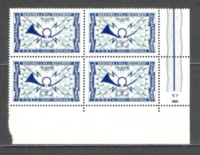 Romania.1969 Conferinta PTT bloc 4 ZR.308 foto
