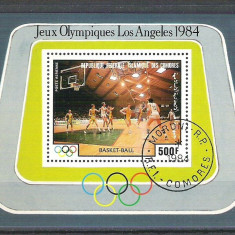 Comoros 1984 Sport, Basketball, perf. sheet, used P.036