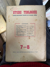 Studii Teologice. Revista institutelor teologice din Patriarhia Romana Seria a II-a 7-8 1949 foto