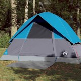 VidaXL Cort de camping cupolă pentru 3 persoane, albastru, impermeabil