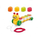 Jucarie de tras omiduta muzicala cu forme colorate