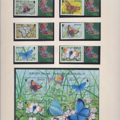 JERSEY FLUTURI- 2006 Serie de 6 timbre cu viniete si bloc 58 MNH