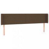 Cumpara ieftin Tablie de pat cu aripioare maro inchis183x16x78/88 cm textil