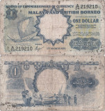 1959 (1 III), 1 dollar (P-8a) - Malaya și Borneo Britanic