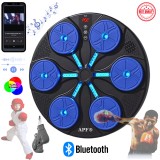 Cumpara ieftin Aparat de Box Inteligent FOTOFUN&reg; cu Bluetooth, Lumini RGB, Manusi Incluse si Fixare Velcro, USB, 35x35x10 cm, Home Gym, albastru