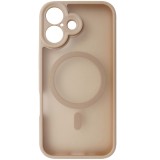 Husa spate TPU cu plastic bej, magnet, pentru Apple iPhone 17