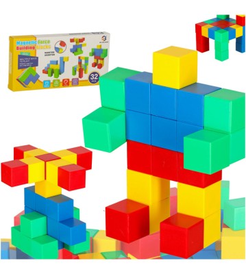 Set 32 ​​blocuri de constructie magnetice, cuburi foto