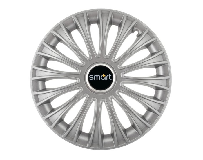 Set 4 capace roti Dino cromat R15, pentru gama auto Smart