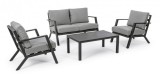 Cumpara ieftin Set mobilier gradina 4 piese gri Harley 127x81.5x76 cm