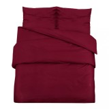 Cumpara ieftin Set lenjerie cu husa de pilota, bordo, 140x200 cm, bumbac