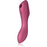Satisfyer Curvy TRINITY 3 vibrator cu stimularea clitorisului Red 17.7 cm