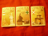 Serie Malta 1997 - 200 Ani de la acordarea Ordinului de Malta unor pers,3 valori, Nestampilat