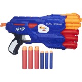 Blaster Nerf Elite Dual-Strike cu 6 proiectile, Hasbro