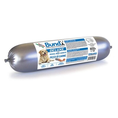 BUNDY Super Premium, salam pentru caini, cu peste, orez, morcov, 800g foto
