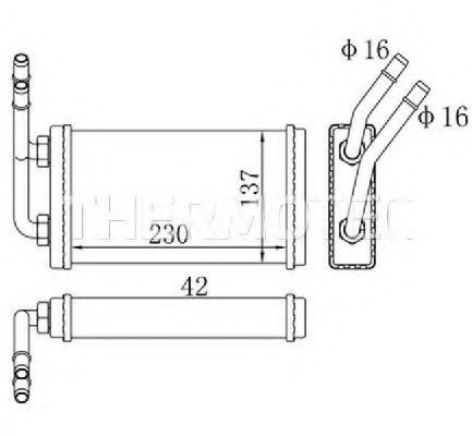 Radiator incalzire interior FORD TRANSIT bus (E) (1994 - 2000) THERMOTEC D6G010TT