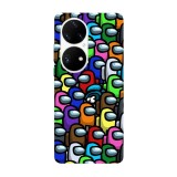 Husa compatibila cu Huawei P50 model Among Us, Silicon, TPU, Viceversa, Transparent, Carcasa