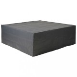 Husă protecție mobilier grădină Nature, 250x250x70 cm, polietilenă gri, rezistentă UV, cu ocheți