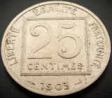 Cumpara ieftin Moneda istorica 25 CENTIMES - FRANTA, anul 1903 * cod 3948 A, Europa