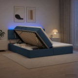 Cumpara ieftin Pat cu LED si saltea albastru 180 x 200 cm Tesatura