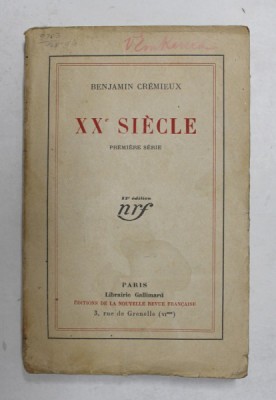XX e SIECLE par BENJAMIN CREMIEUX , 1927 foto