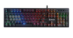 TASTATURA A4TECH - gaming, &quot;Bloody gaming&quot;, cu fir 1.8m, 106 taste, format standard , taste cu membrana Mecha-Like, iluminare, USB, gri, &quot;B500N&quot; (timb