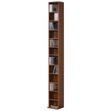 Raft pentru CD AANF-6413 cu 12 suprafete depozitare culoarea lemnului de nuc [en.casa] HausGarden Leisure