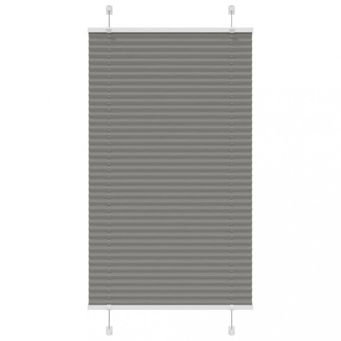 Jaluzea plisată Antracit 75x150 cm Lățime țesătură 74,4 cm