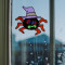 Decorațiuni de Halloween pentru fereastră - păianjen colorat, strălucitor