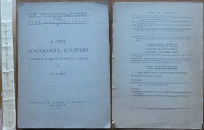 Dimitrie Gusti, Sociologia Militans, cunoastere si actiune, 1946, vol. 2 foto