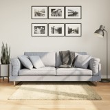 vidaXL Covor pufos &quot;PAMPLONA&quot; cu fire &icirc;nalte, auriu modern, 120x120 cm