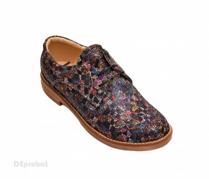 Pantofi dama colorati lucrati manual din piele naturala cod P158 Picasso,  35 - 40, Din imagine, Cu talpa joasa | Okazii.ro