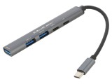 Hub USB 5 Porturi, USB A &amp; USB C, Plug &amp; Play, Grafit