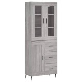 Cumpara ieftin Dulap inalt, gri sonoma, 69,5x34x180 cm, lemn compozit