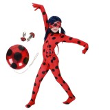 Set costum Miraculous Buburuza pentru fete si Yoyo 7-9 ani L