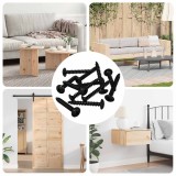 vidaXL Cuie cu filete 8219 pcs Negru Oțel 864516