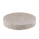 Cumpara ieftin Săpuniera Polirășină Rotundă Design Piatră &ndash; Gri